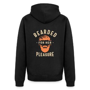 Barbu pour son plaisir Drôle d’humour Barbe - Veste à capuche bio Premium Unisexe - noir - Dos - Nico (187cm)