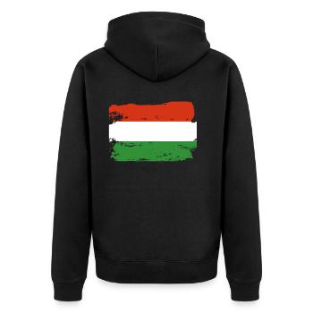 Drapeau officiel de la Hongrie Fierté du pays hongrois - Veste à capuche bio Premium Unisexe - noir - Dos - Nico (187cm)