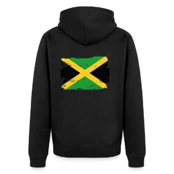 Drapeau officiel de la Jamaïque Jamaican Country Pride - Veste à capuche bio Premium Unisexe - noir - Dos - Nico (187cm)
