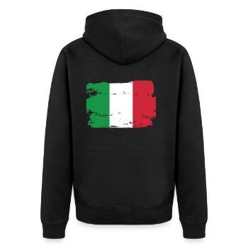 Officiel Italie Drapeau Italien Italie Country Pride - Veste à capuche bio Premium Unisexe - noir - Dos - Nico (187cm)