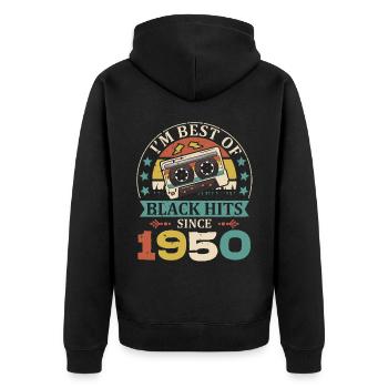 I’m Best Of Black Hits Since 1950 Cassette - Veste à capuche bio Premium Unisexe - noir - Dos - Nico (187cm)