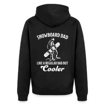 Snowboard Dad Lustige Spruch Snowboarding Geschenk - Unisex Premium Bio Zip Hoodie - Schwarz - Hinten - Nico (187cm)