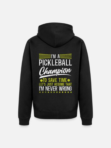 Pickleball I'm A Pickleball - Unisex Premium Bio Zip Hoodie - Schwarz