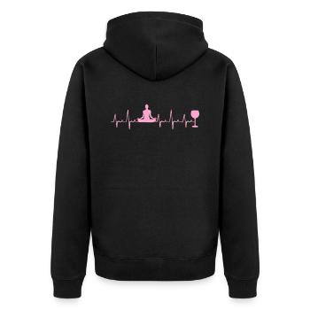 Yoga - Veste à capuche bio Premium Unisexe - noir - Dos - Nico (187cm)