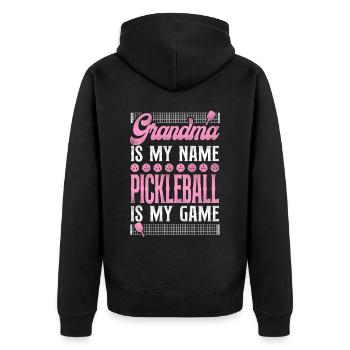 Pickleball Grand-mère grand-mère est ma - Veste à capuche bio Premium Unisexe - noir - Dos - Nico (187cm)