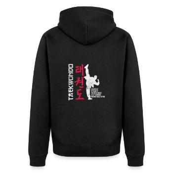 Taekwondo - Veste à capuche bio Premium Unisexe - noir - Dos - Nico (187cm)