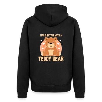 Nounours - Veste à capuche bio Premium Unisexe - noir - Dos - Nico (187cm)