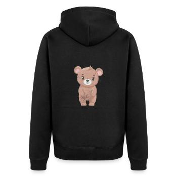 Nounours - Veste à capuche bio Premium Unisexe - noir - Dos - Nico (187cm)