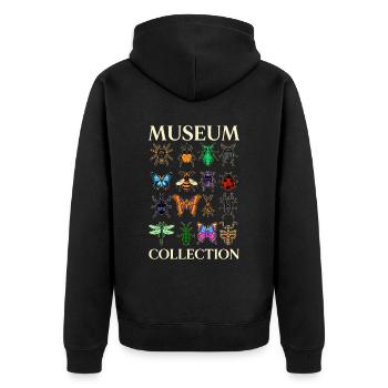 Collection du Musée des insectes et des papillons - Veste à capuche bio Premium Unisexe - noir - Dos - Nico (187cm)