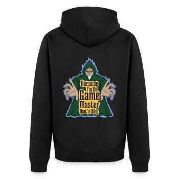 Je suis le maître du jeu de société Nerd - Veste à capuche bio Premium Unisexe - noir - Dos - Nico (187cm)