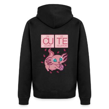 Doux axolotl animaux doux - Veste à capuche bio Premium Unisexe - noir - Dos - Nico (187cm)