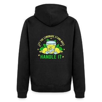 Lemonade seller lemonade stand - Unisex Premium Organic Zip Hoodie - black - Back - Nico (187cm)