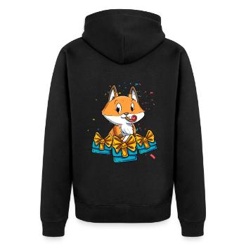 Anniversaire Fuchs - Veste à capuche bio Premium Unisexe - noir - Dos - Nico (187cm)