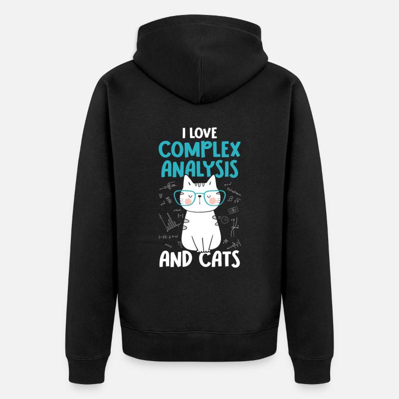 I Love Cats - Analyse complexe - Veste à capuche bio Premium Unisexe - noir