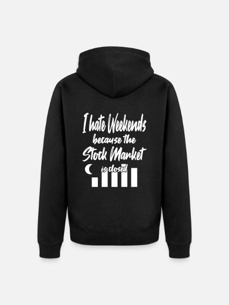 Le marché boursier est fermé - Veste à capuche bio Premium Unisexe - noir