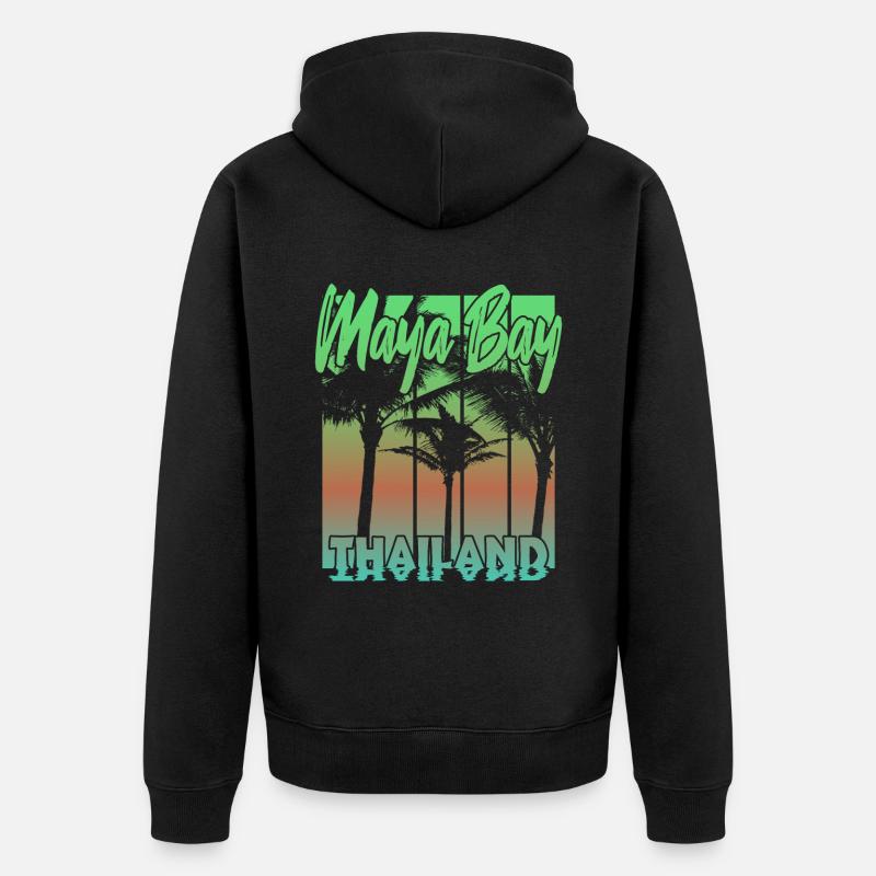 Maya Bay Thaïlande - Veste à capuche bio Premium Unisexe - noir