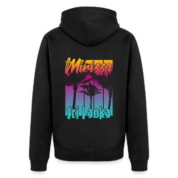 Mirissa Sri Lanka - Veste à capuche bio Premium Unisexe - noir - Dos - Nico (187cm)