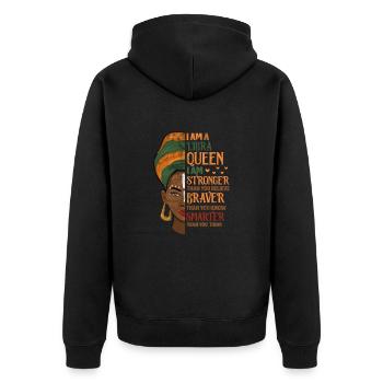 Waage Sternzeichen Horoskop Astrologie Geschenk - Unisex Premium Bio Zip Hoodie - Schwarz - Hinten - Nico (187cm)