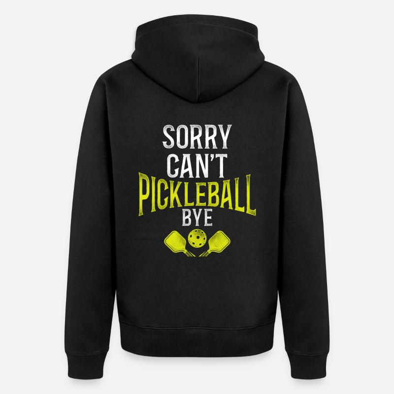 Pickleball Désolé. Argot. Pickleball - Veste à capuche bio Premium Unisexe - noir