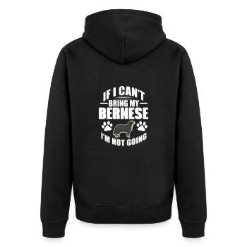 Bernese Mountain Dog - Unisex Premium Organic Zip Hoodie - black - Back - Nico (187cm)