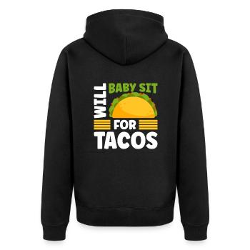 Babysitter Gift Babysitting Best Babysitter - Unisex Premium Organic Zip Hoodie - black - Back - Nico (187cm)