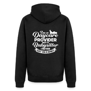 Babysitter Gift Babysitting Best Babysitter - Unisex Premium Organic Zip Hoodie - black - Back - Nico (187cm)