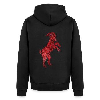 Carnival Cologne Confetti Kölle Confetti Jeck Narr - Unisex Premium Organic Zip Hoodie - black - Back - Nico (187cm)