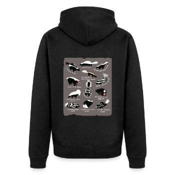 Mouffette - Veste à capuche bio Premium Unisexe - noir - Dos - Nico (187cm)