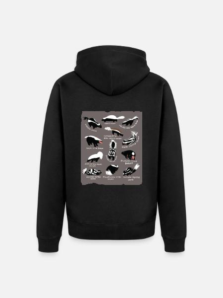 Skunk - Unisex Premium Organic Zip Hoodie - black