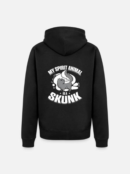 Skunk - Unisex Premium Organic Zip Hoodie - black