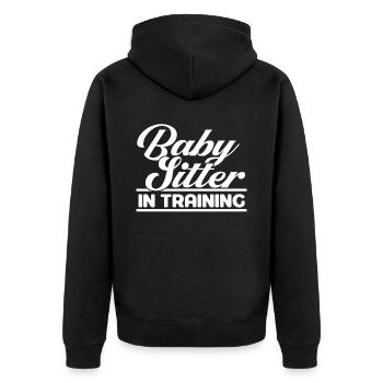 Babysitter Gift Babysitting Best Babysitter - Unisex Premium Organic Zip Hoodie - black - Back - Nico (187cm)