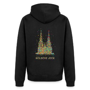 Confetti in the Heart Carnival Carnival Costume Replacement - Unisex Premium Organic Zip Hoodie - black - Back - Nico (187cm)