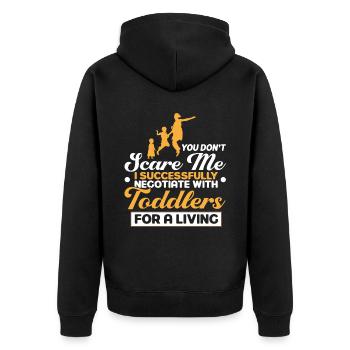 Babysitter Gift Babysitting Best Babysitter - Unisex Premium Organic Zip Hoodie - black - Back - Nico (187cm)