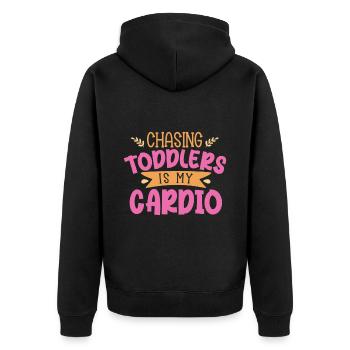 Babysitter Gift Babysitting Best Babysitter - Unisex Premium Organic Zip Hoodie - black - Back - Nico (187cm)