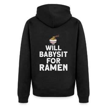 Babysitter Gift Babysitting Best Babysitter - Unisex Premium Organic Zip Hoodie - black - Back - Nico (187cm)