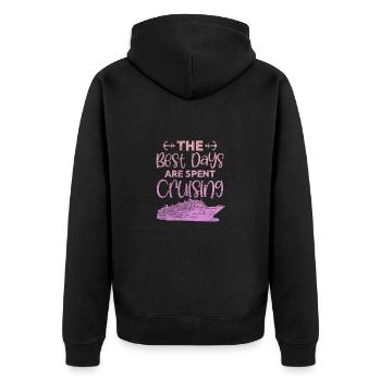 Bateau de croisière Cadeau de bateau de vacances - Veste à capuche bio Premium Unisexe - noir - Dos - Nico (187cm)