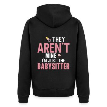 Babysitter Gift Babysitting Best Babysitter - Unisex Premium Organic Zip Hoodie - black - Back - Nico (187cm)