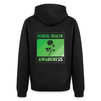 Sensibilisation à la santé mentale Les soins personnels sont importants - Veste à capuche bio Premium Unisexe - noir - Dos - Nico (187cm)