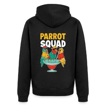 Parrot Squad Parrot Cadeau De Perroquet - Veste à capuche bio Premium Unisexe - noir - Dos - Nico (187cm)