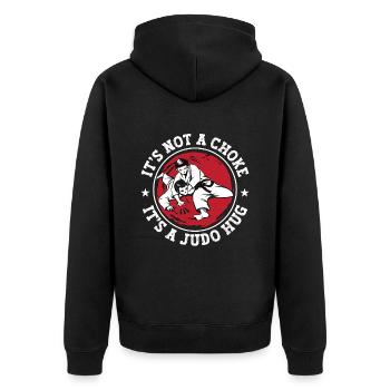 C’est un entraînement sportif de karaté de combattant de judo hug - Veste à capuche bio Premium Unisexe - noir - Dos - Nico (187cm)