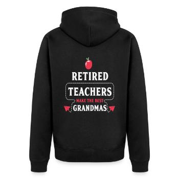 Les enseignants à la retraite font les meilleures grands-mères - Veste à capuche bio Premium Unisexe - noir - Dos - Nico (187cm)