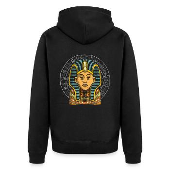 Goddess Historian Egypt Pharaoh Egyptian - Unisex Premium Organic Zip Hoodie - black - Back - Nico (187cm)