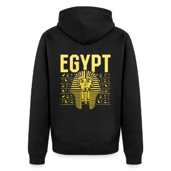 Tutankhamun Egyptian Pharaoh Ancient Egypt - Unisex Premium Organic Zip Hoodie - black - Back - Nico (187cm)
