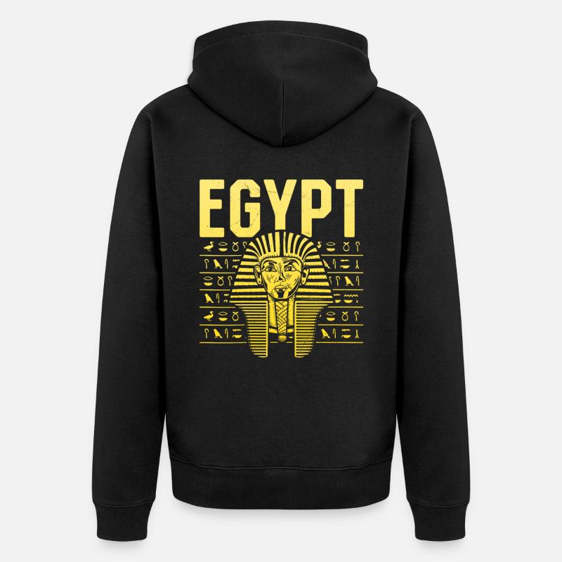 Toutankhamon Pharaon égyptien Égypte ancienne - Veste à capuche bio Premium Unisexe - noir