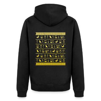 Egyptian Hieroglyphics Historian Ancient Egypt - Unisex Premium Organic Zip Hoodie - black - Back - Nico (187cm)