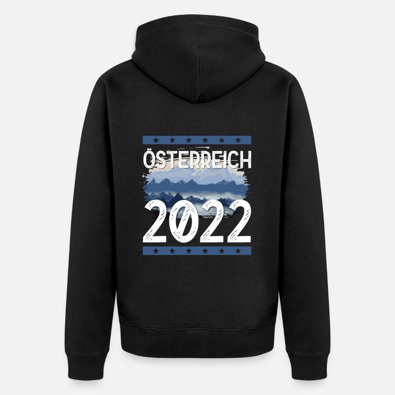 Autriche 2022 - Veste à capuche bio Premium Unisexe - noir