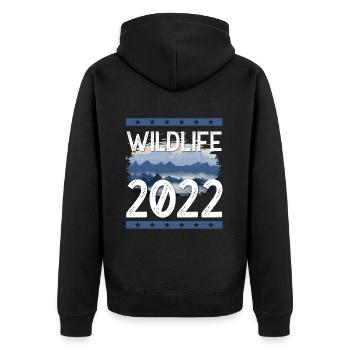 Wildlife 2022 - Unisex Premium Organic Zip Hoodie - black - Back - Nico (187cm)