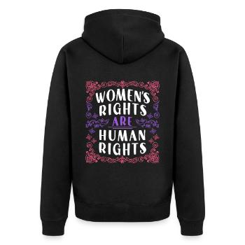 Female Women's Rights Female - Unisex Premium Bio Zip Hoodie - Schwarz - Hinten - Nico (187cm)