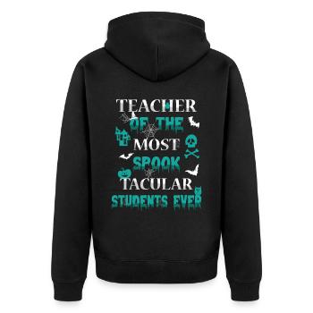 Les enseignants des élèves les plus effrayants de tous les temps - Veste à capuche bio Premium Unisexe - noir - Dos - Nico (187cm)