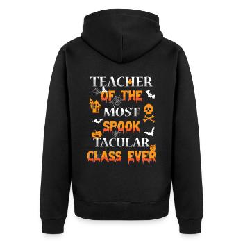 Professeur de la classe la plus effrayante de tous les temps - Veste à capuche bio Premium Unisexe - noir - Dos - Nico (187cm)